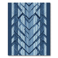 Geometric Blue Chevron Blocks Rug
