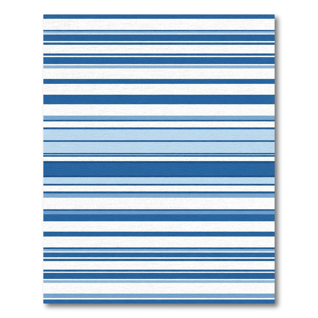 Marine Blue Horizontal Stripe Rug