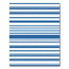 Marine Blue Horizontal Stripe Rug