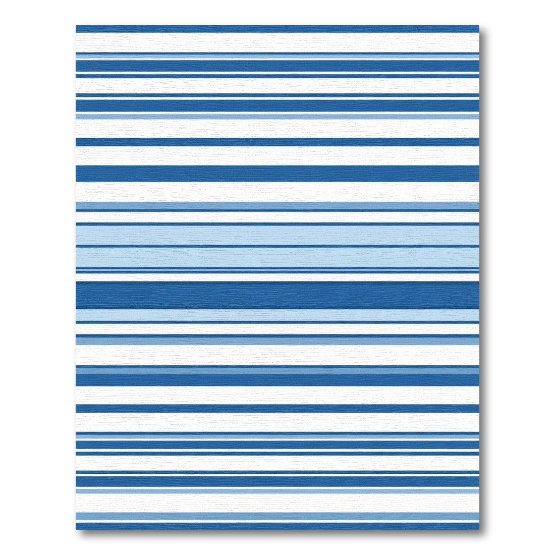 Marine Blue Horizontal Stripe Rug