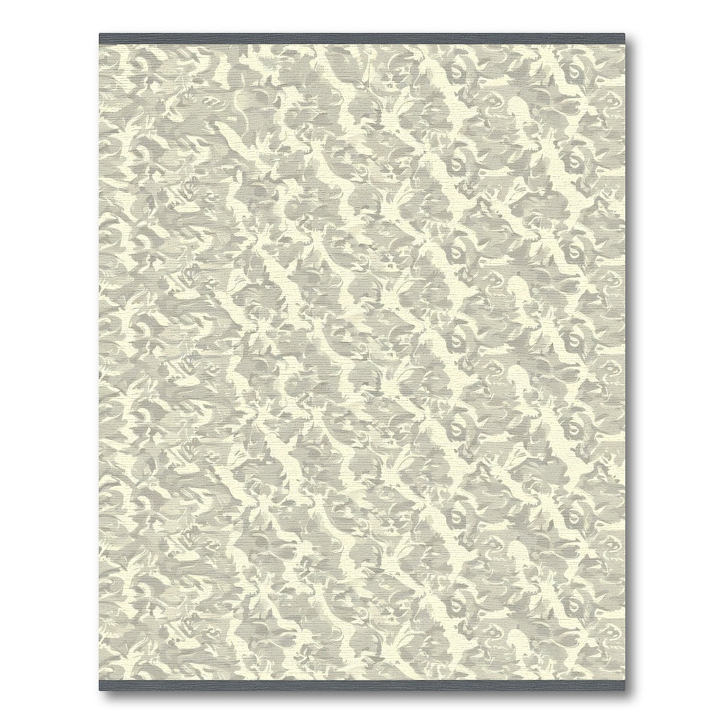Light Gray Abstract Floral Damask Rug