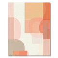 Abstract geometric peach terracotta blocks Rug
