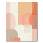 Abstract geometric peach terracotta blocks Rug