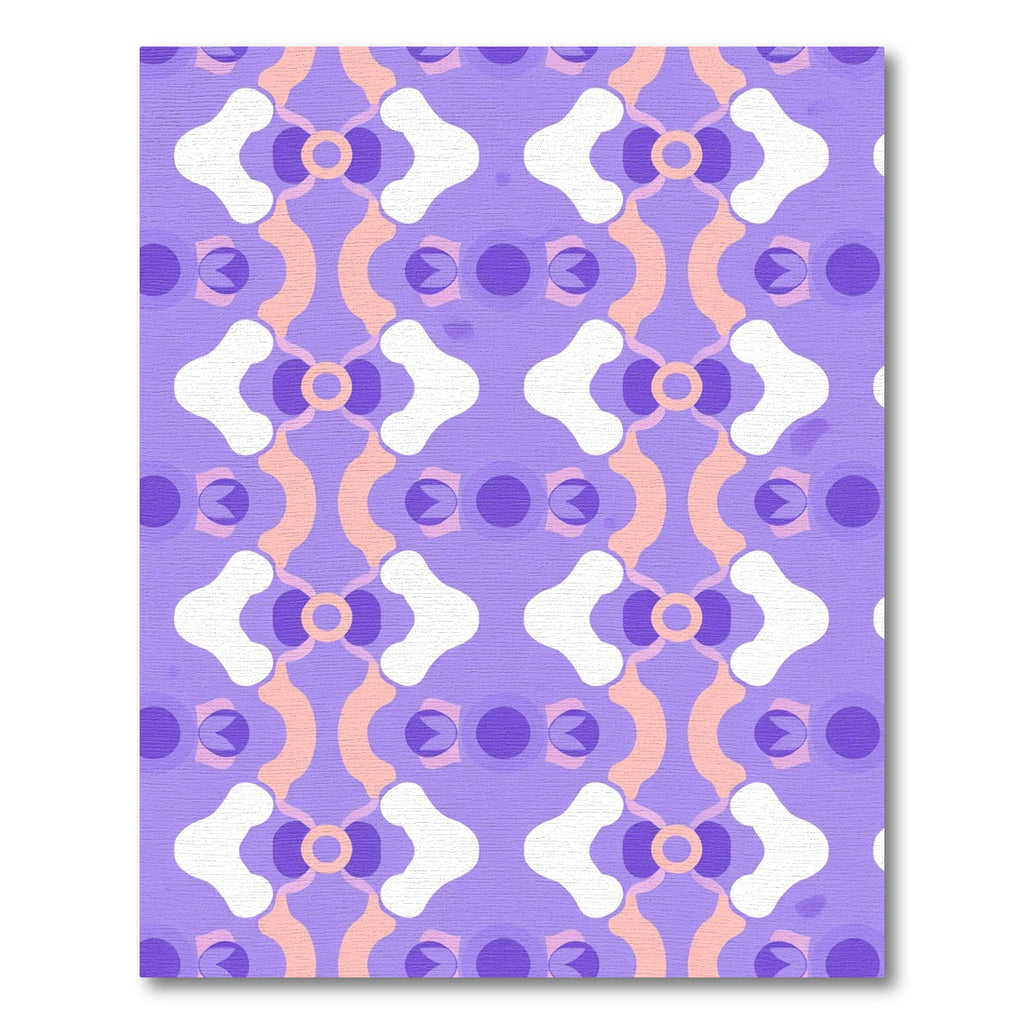 Lavender Purple Abstract Organic Shapes Rug