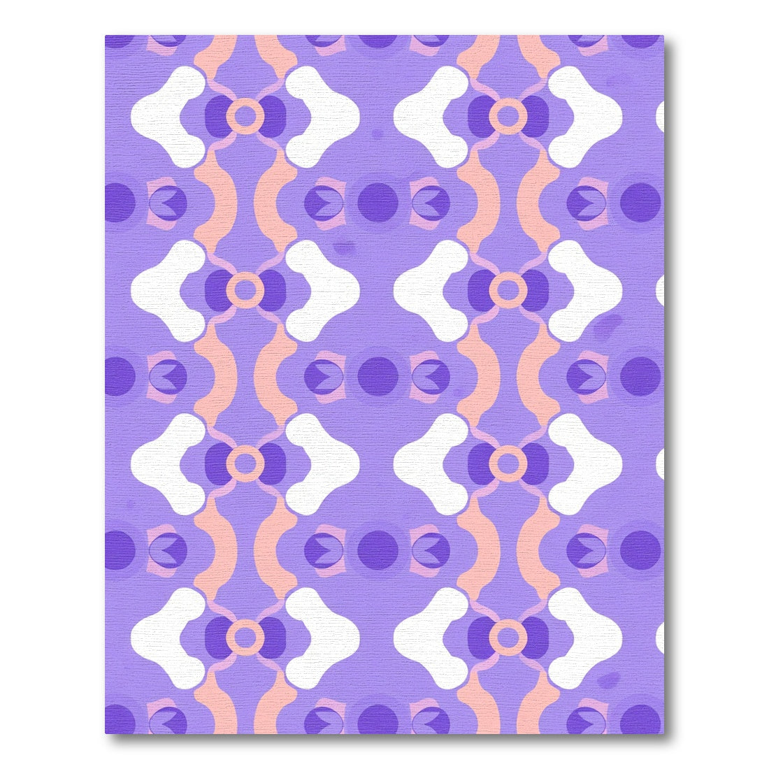Lavender Purple Abstract Organic Shapes Rug
