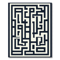 Navy Cream Maze Lines Rug