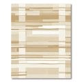 Elegant Beige Geometric Abstract Blocks Rug
