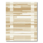 Elegant Beige Geometric Abstract Blocks Rug