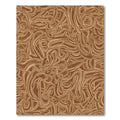 Rich Brown Swirling Organic Lines Rug