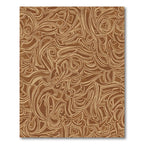 Rich Brown Swirling Organic Lines Rug