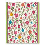 Whimsical Pink Floral Bird Garden Rug