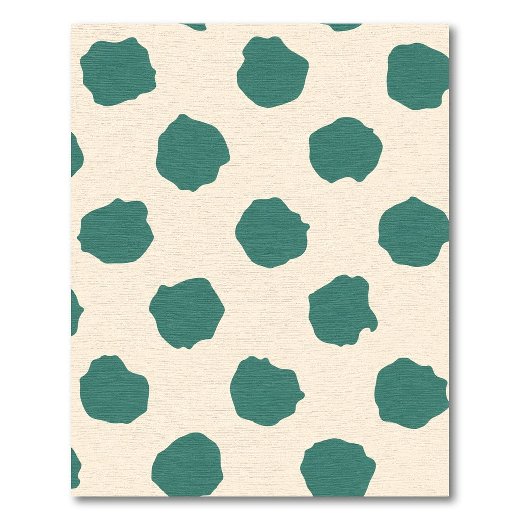 Teal Organic Spots Cream Rug
