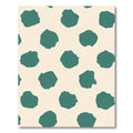 Teal Organic Spots Cream Rug