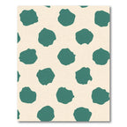 Teal Organic Spots Cream Rug