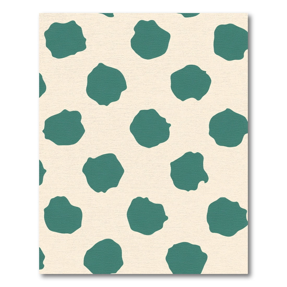 Teal Organic Spots Cream Rug