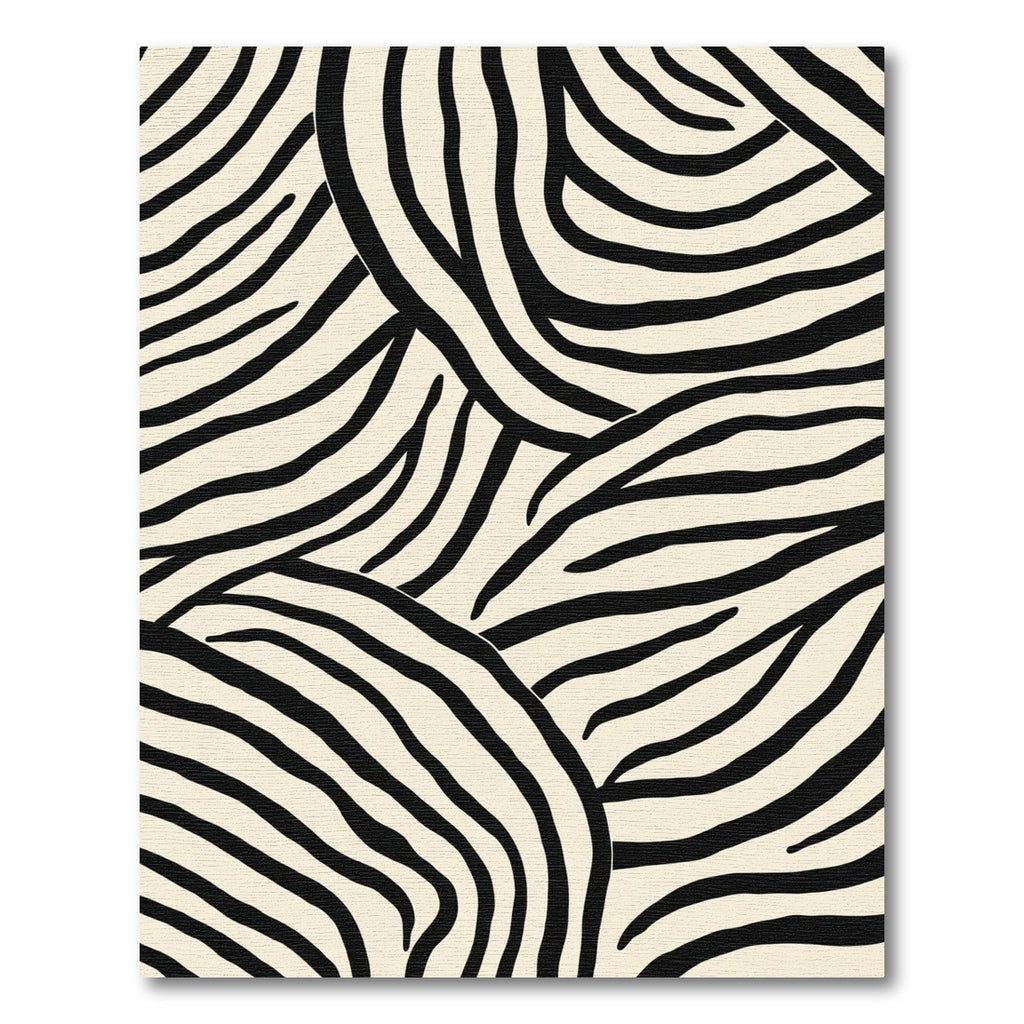 Bold Black Cream Zebra Stripe Rug