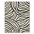 Bold Black Cream Zebra Stripe Rug