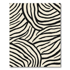 Bold Black Cream Zebra Stripe Rug