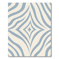 Pale Blue Wavy Diamond Abstract Rug