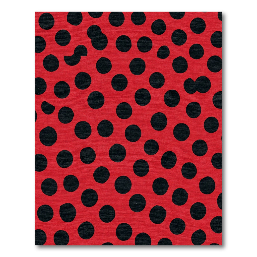 Classic Red Black Polka Dot Rug