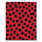 Classic Red Black Polka Dot Rug