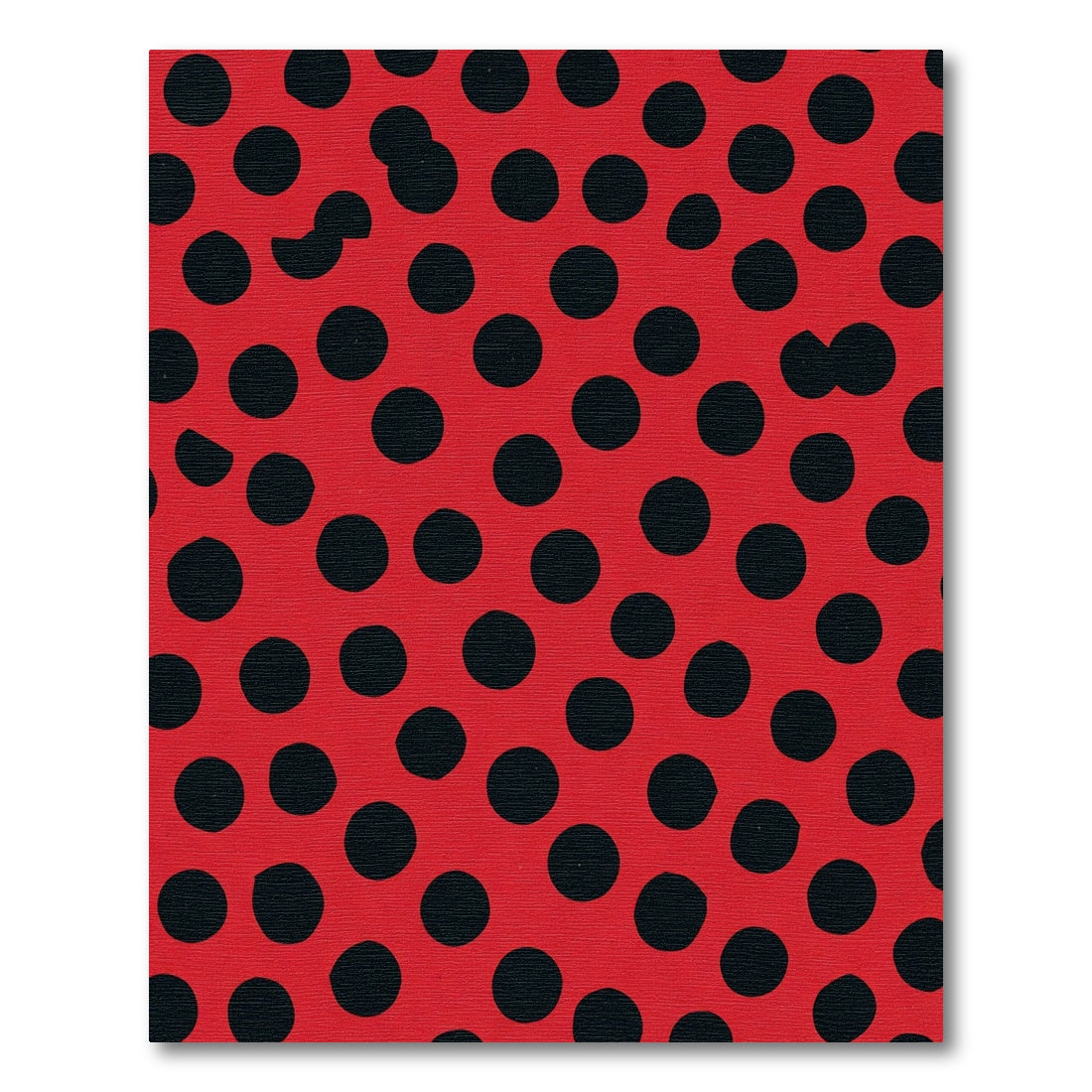 Classic Red Black Polka Dot Rug