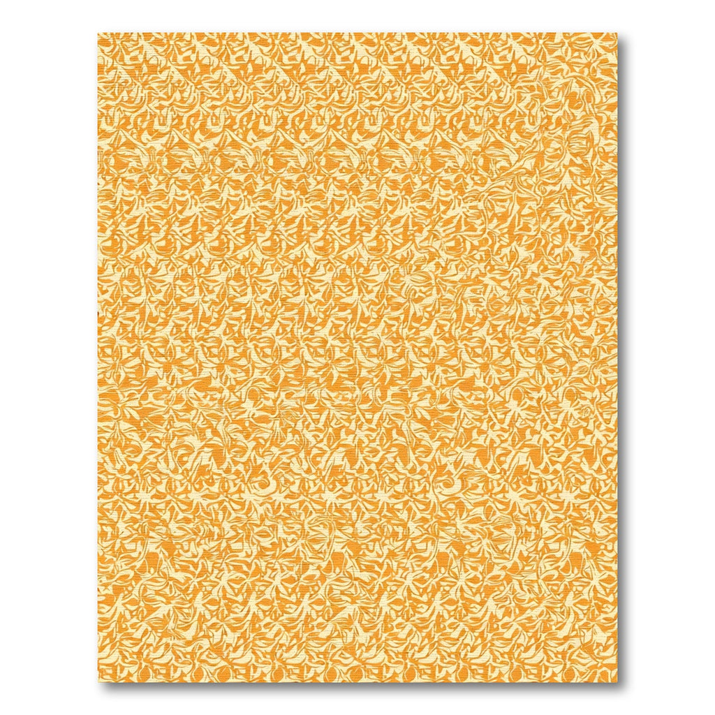 Golden Ochre Abstract Swirl Rug
