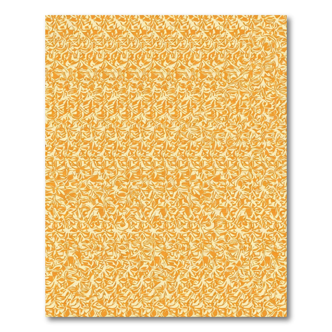 Golden Ochre Abstract Swirl Rug