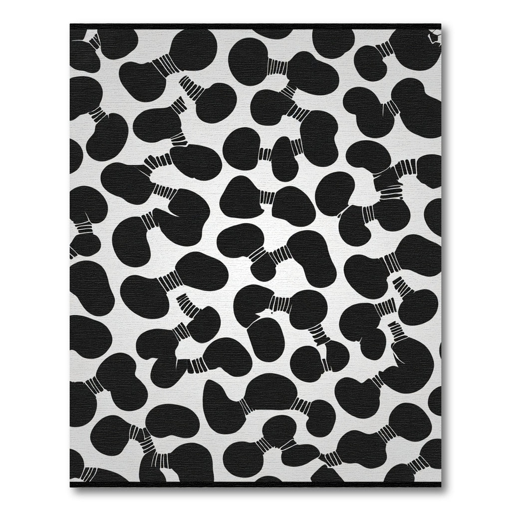 Black Cell Cluster Abstract Rug