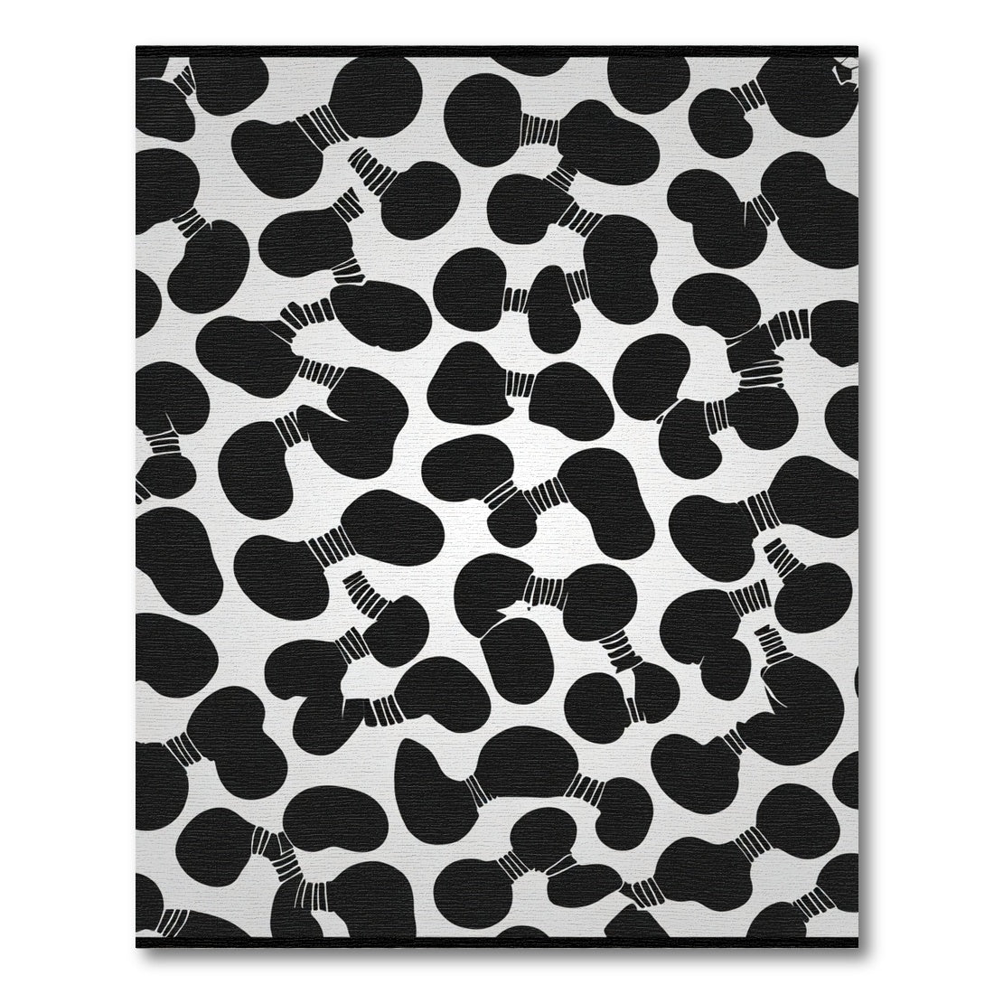 Black Cell Cluster Abstract Rug