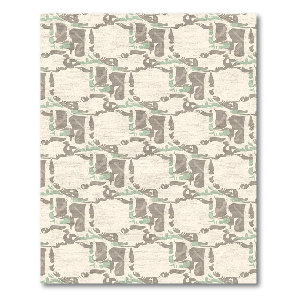 Earthy Neutral Camo Square Rug