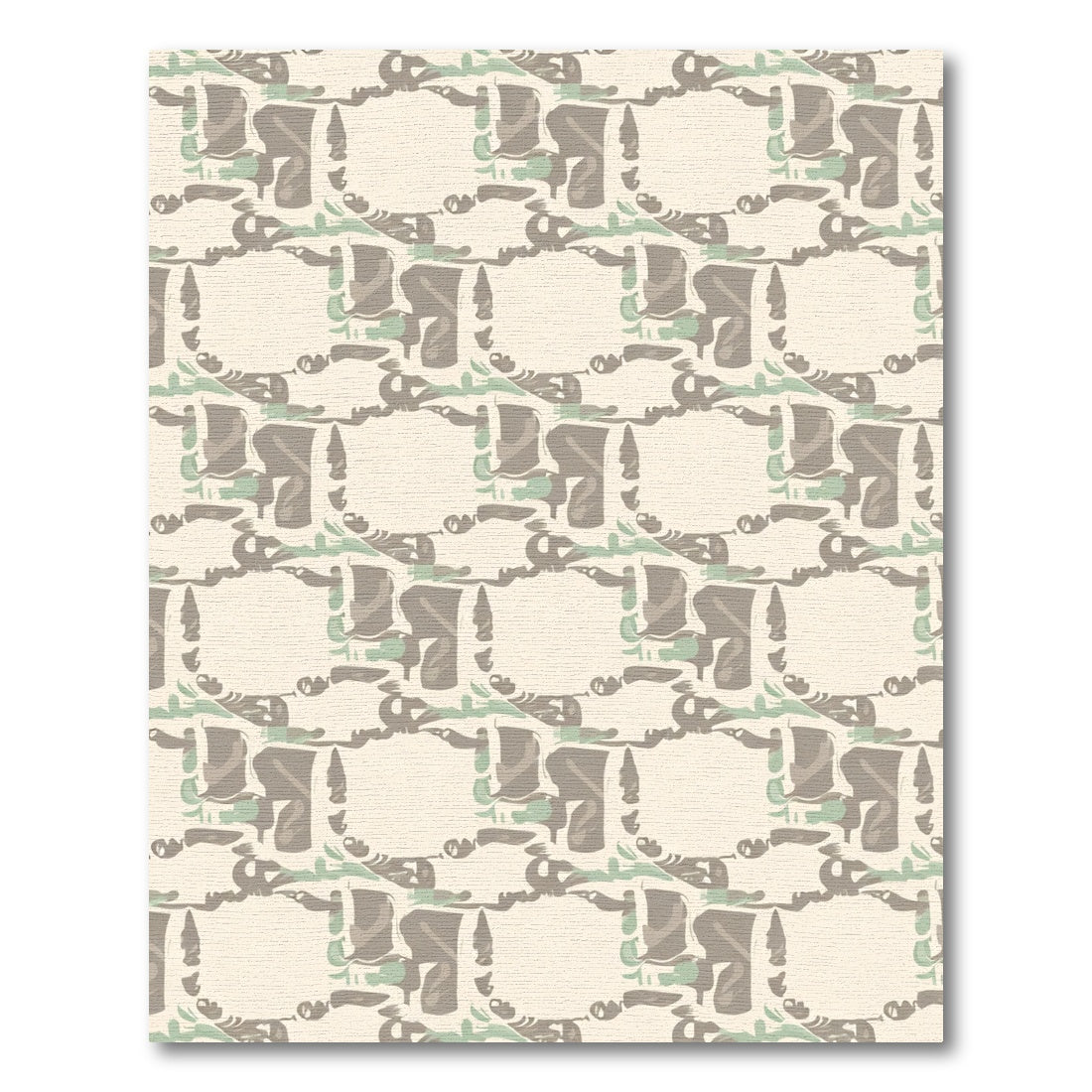 Earthy Neutral Camo Square Rug