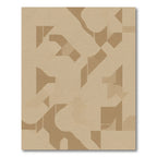 Neutral Monochromatic Abstract Geometric Layers Rug