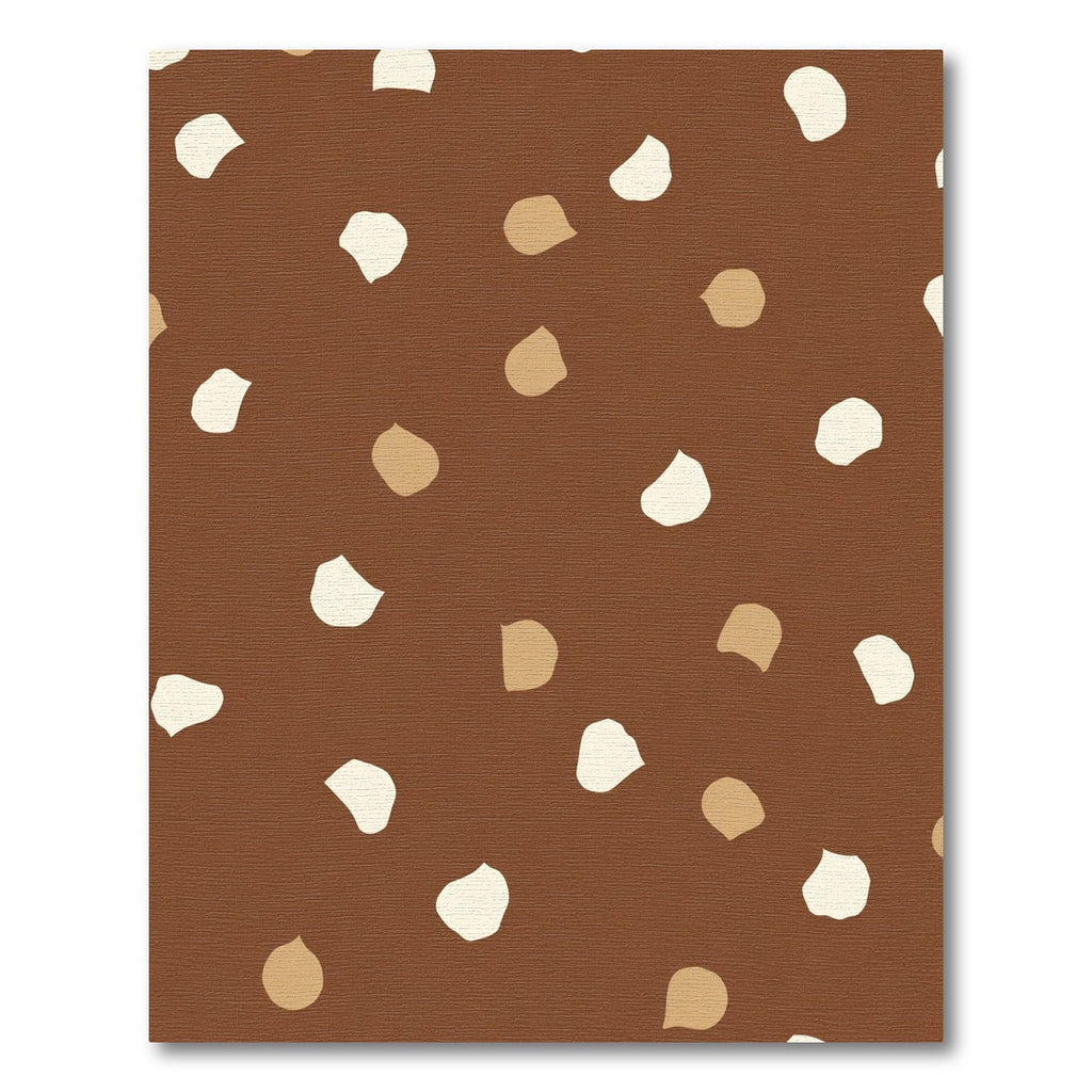 Chocolate Scatter Leaf Contemporary Rug