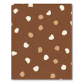 Chocolate Scatter Leaf Contemporary Rug
