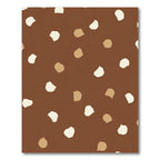 Chocolate Scatter Leaf Contemporary Rug
