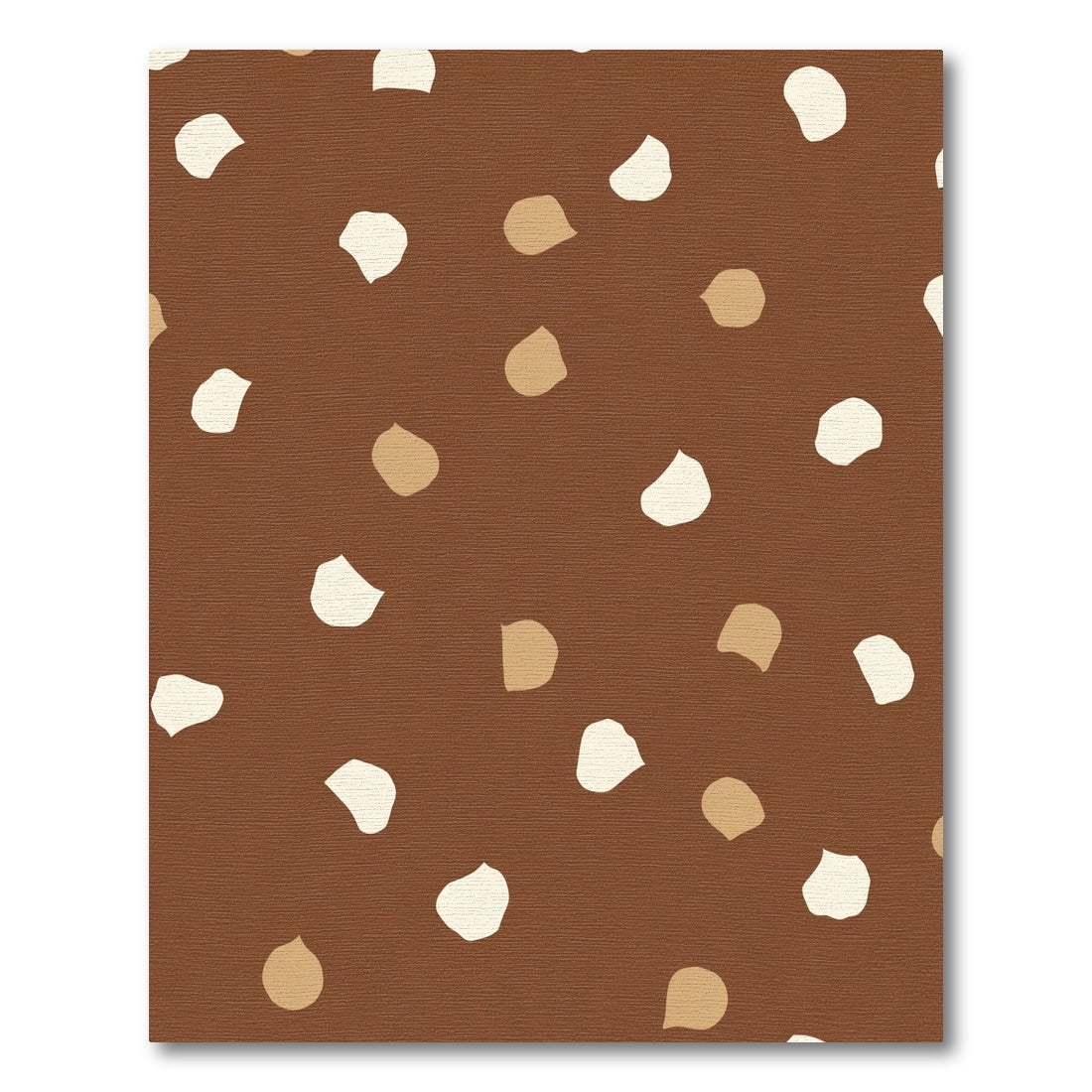 Chocolate Scatter Leaf Contemporary Rug