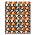 Warm Earth Tones Abstract Scroll Rug