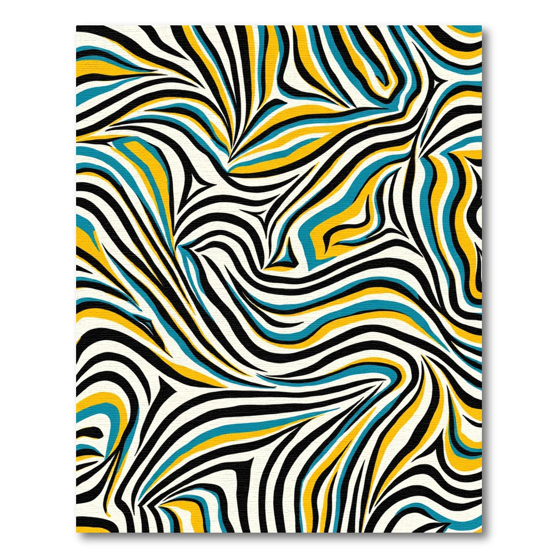 Bold Zebra Stripe Wave Rug