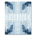 Deep Blue Pixelated Symmetry Rug
