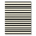 Retro Black Ivory Striped Rug