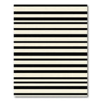 Retro Black Ivory Striped Rug