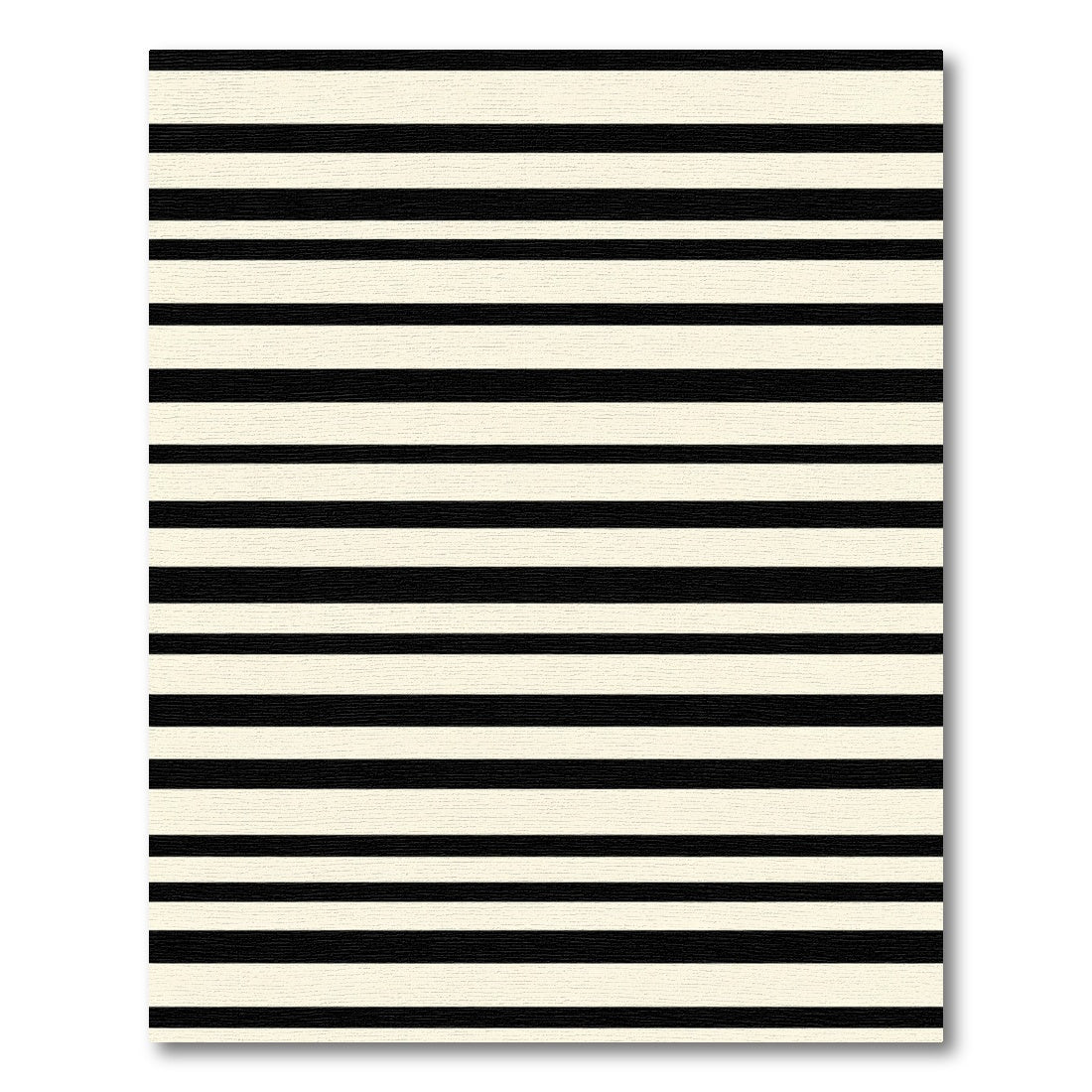 Retro Black Ivory Striped Rug