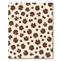 Whimsical Chocolate Floral Dot Rug