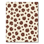 Whimsical Chocolate Floral Dot Rug