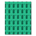 Deep Teal Abstract Rectangular Form Rug