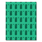 Deep Teal Abstract Rectangular Form Rug