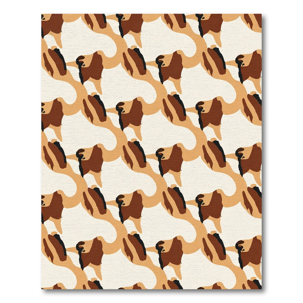 Camouflage Brown Earth Tones Flow Rug