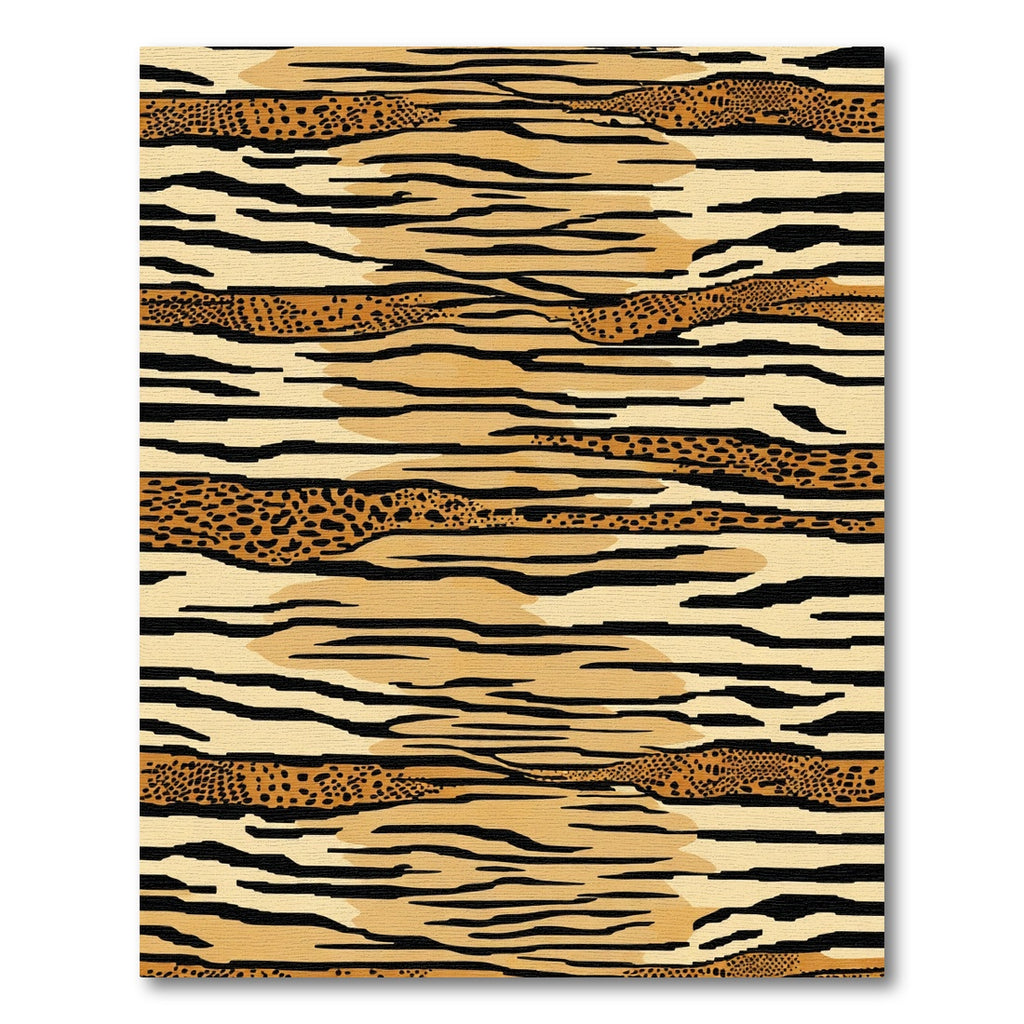 Bold Tiger Stripe Leopard Blend Rug