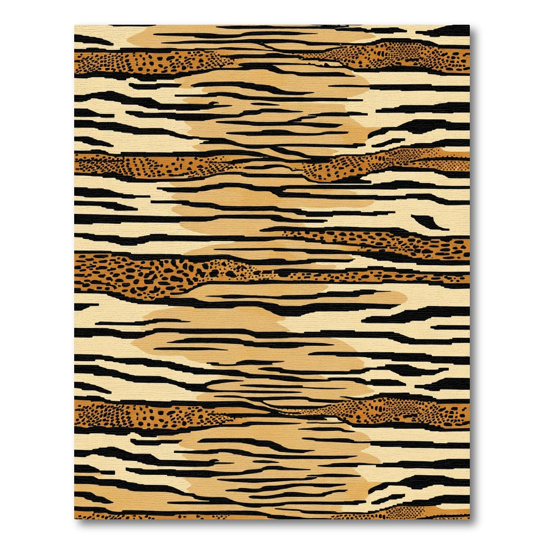 Bold Tiger Stripe Leopard Blend Rug